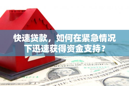 桑植快速贷款，如何在紧急情况下迅速获得资金支持？